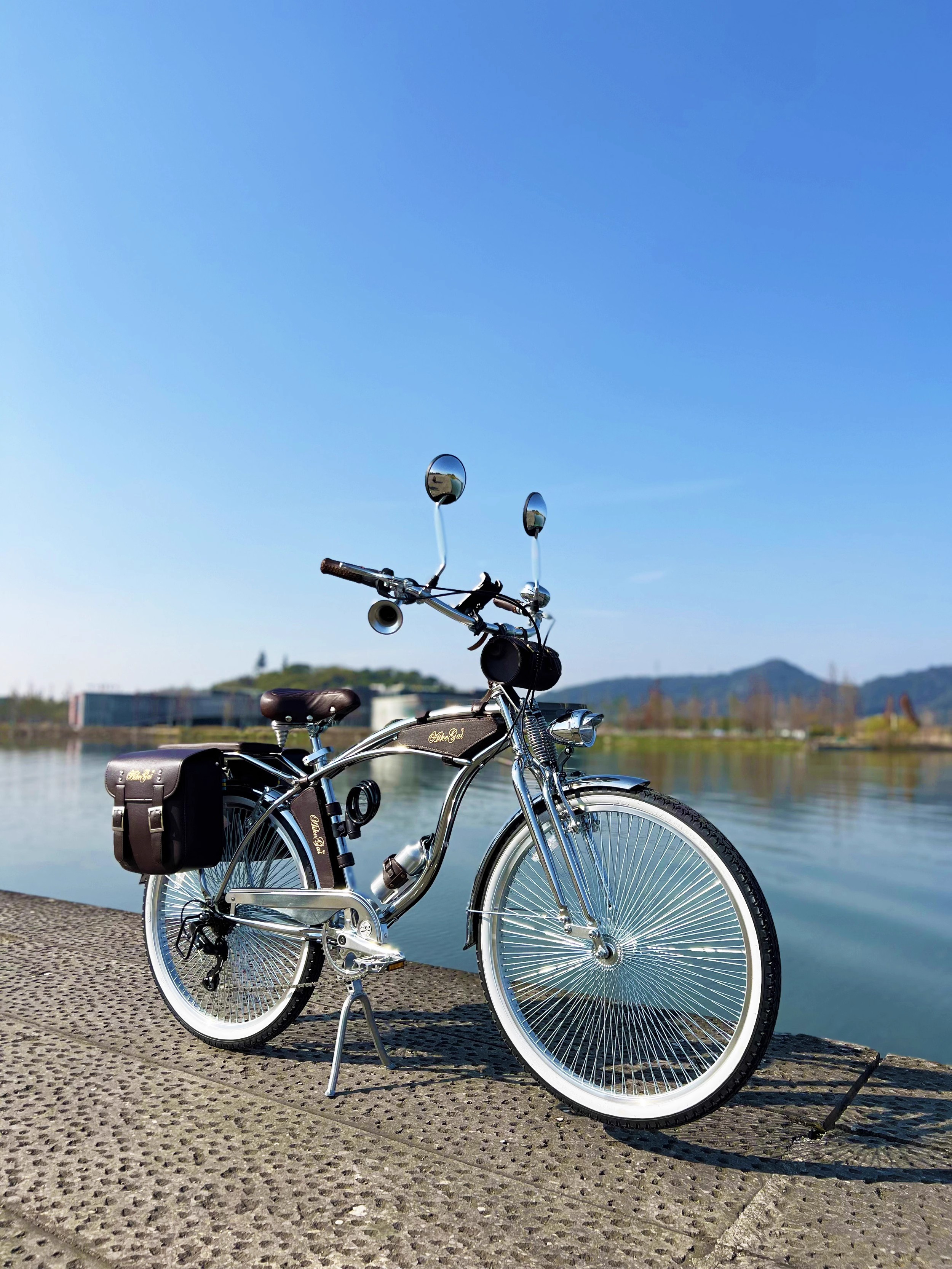 Super Chrome Retro Cruiser Bike Vintage Bicycle